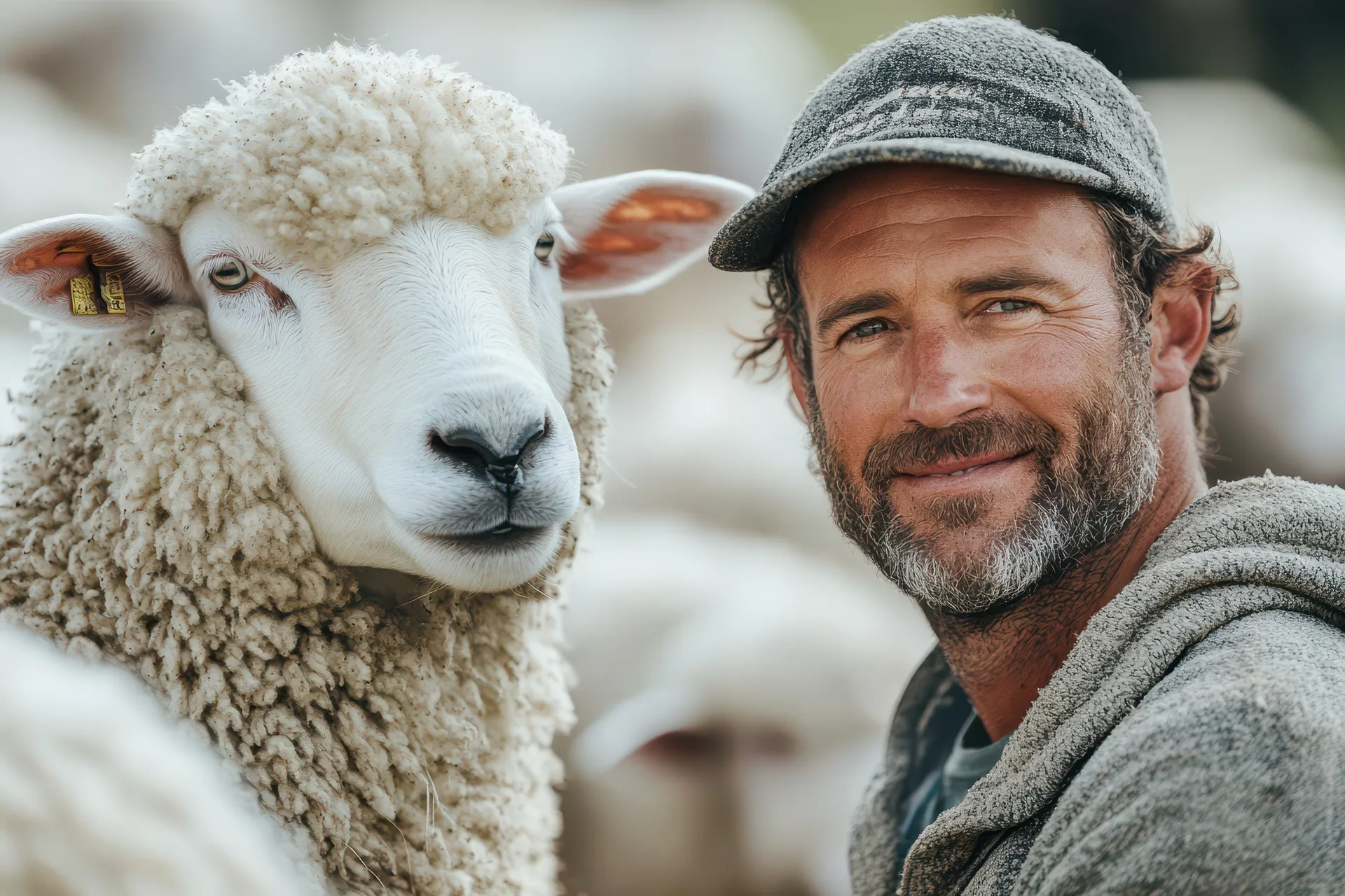New Zealand farmer with sheep - representing comprehensive farm insurance coverage